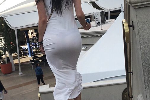 799 prev-white dress-thong-see through-walking around-public-panties-candid-oops-sexy