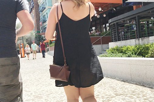 0014-seethru-black dress-thin material-candid-video-hd-booty-in public-cheeks-video